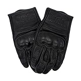 Rokker Tucson perforierte Motorradhandschuhe Herren (schwarz), XL