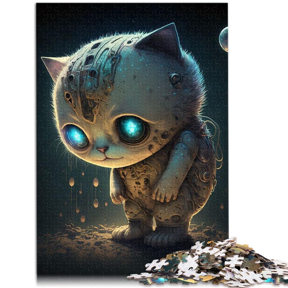 Puzzle | Puzzles Weltraum mechanische Katze Puzzles für Erwachsene 1000 Puzzlespielzeug Holzpuzzle Interessantes Puzzle zur Stressreduzierung 1000 Teile (50 x 75 cm)