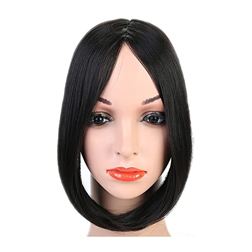 Pony-Haarspange, Seitlicher Pony, langer gerader Pony, Mittelteil-Pony, unsichtbarer Clip-in-Pony, synthetischer Natur-Look, Haarteil-Verlängerung, Fransen, Clip-in-Haar-Pony-Haarteil,Falscher Pony f