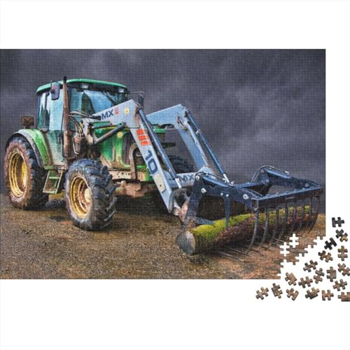 Holzpuzzle für Erwachsene und Teenager mit landwirtschaftlichen Geräten und Traktoren, 500 Teile für Erwachsene, schwierige Puzzles, interessante Puzzles zur Stressreduzierung (Größe 52x38cm)