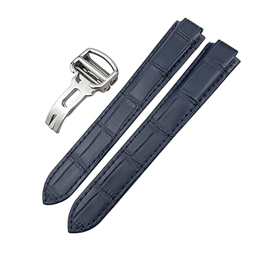 NEYENS Uhrenarmband aus echtem Leder, 14 mm, 16 mm, 18 mm, 20 mm, 22 mm, für Ballon Bleu de Cartier Konvex, buntes Kalbsleder, 20 mm, Achat