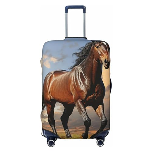 CSGJMYGS Prairie Horse Gepäckabdeckungen für Koffer, waschbar, modisch, dehnbar, kratzfest, passend für 45,7 - 81,3 cm Gepäck, XL, Schwarz, XL, Schwarz , XL