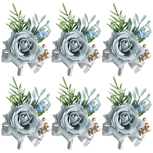 Armband Hochzeitsblumen, Brautjungfern-Armband, 6 Stück, künstliches Handgelenk, Boutonniere, Hochzeit, Hochzeit, Handgelenk, Boutonniere, Rose, Handgelenk, Rose, Boutonniere, Hochzeit, Handgelenk-Cor