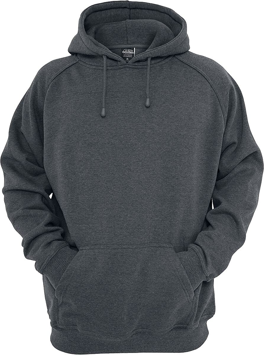 Urban Classics Herren Blank Hoody Kapuzenpullover, charcoal, 5XL