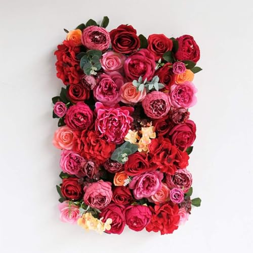 Blumen-Wand-Hintergrund, künstliche Blumen-Wanddekoration – Simulation Seidenblume, Rose, Hochzeit, Blumen-Wanddekoration, Foto-Hintergrund, Blumen-Wand, Weihnachtsdekorationen, A