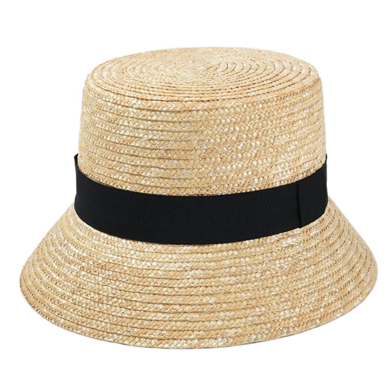 YIHANSS Sonnenhut Strandhut Stroh Bucket Hat Damen UV Sonnenhüte Urlaub Strandhut Flach Sommer Sonnenhut Strohhut Hüte