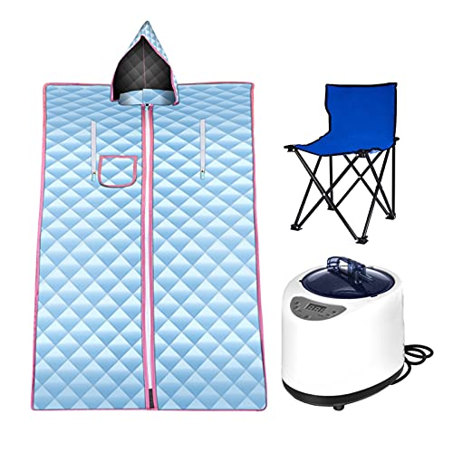 Saunadecke Infrarot Saunadecke Portable Sauna Generator-Zimmer for Sauna SPA Größeres Zelt tragbares Dampfbad verlieren Gewicht Detox-Therapie-Dampffalten-Sauna-Kabine zur Entgiftung(Color:Blue)