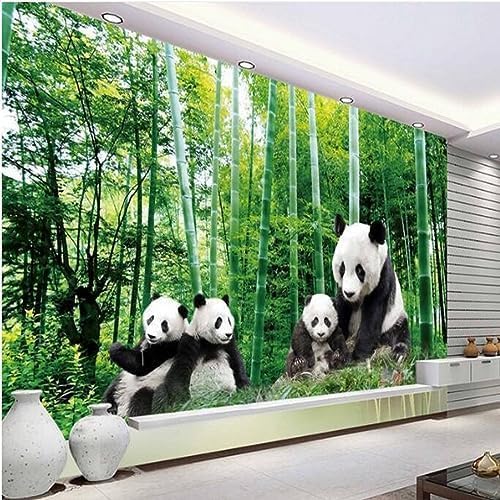 XLMING Wald-Bambus-Tier Panda 3D Tapete Home Dekoration Wohnzimmer Sofa Schlafzimmer Tv Hintergrund Wand-430cm×300cm