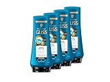 Gliss Spülung Aqua Revive (4x 200 ml), Haarspülung mit Hyaluron-Komplex & Meeresalge für normales bis trockenes Haar verleiht eine Extraportion Feuchtigkeit & gesunden Glanz