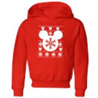 Disney Snowflake Silhouette Kids' Christmas Hoodie - Red - 3-4 Jahre - Rot