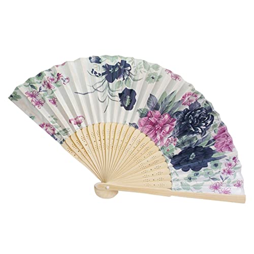 YIHANSS Traditioneller chinesischer Vintage-Bambus-Handfächer, faltbar, Blumenfächer, chinesische Tanzparty, Taschengeschenke für Hochzeiten, Handfächer, Dekor-Fächer (Farbe: N)