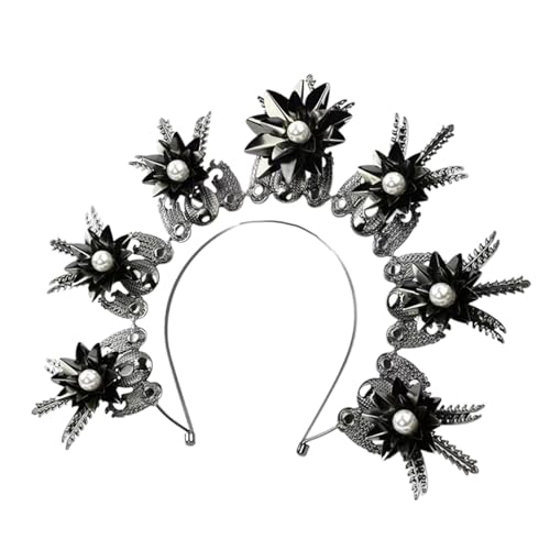 Gothic Halos Stirnband, handgefertigt, Kristall-Tiaras, Vintage-Kopfschmuck für Frauen und Mädchen, Hochzeit, Brautgeschenk, Stirnband für Mädchen