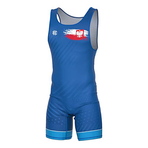 Kinder Wrestling Trikot Polska Prime, Leotard Singlet Vest Kids Bodysuit Atmungsaktiver Material, Ringer Trikot