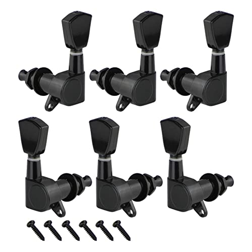 ALFAAL 6 Stück 3L3R. Gitarren-String-Tuning-Pegs-Tuner-Maschinenköpfe Für Lp. Elektrische Gitarre (Color : Black 3L3R)