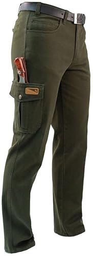 La Chasse® Jagdhose Herren Monza Jagdjeans (Wasser- & schmutzabweisend, pflegeleicht, waschbar) mit Stretch-Komfort im Swing-Pocket-Schnitt Jägerhose Oliv/grün