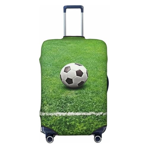 CSGJMYGS Gepäckabdeckungen für Koffer, Motiv: Fußballspielplatz, waschbar, modisch, dehnbar, kratzfest, passend für 45,7 - 81,3 cm Gepäck, XL, Schwarz, XL, Schwarz , XL