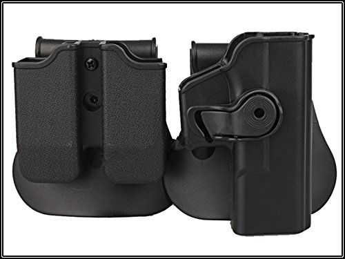 Paintball Equipment Rechte Hand Pistolenholster für Glock 17/22/31 und doppelt Magazintasche