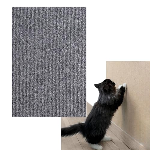 Cat Scratching Mat, Durable Sisal Cat Scratching Mat - Protects Furniture and Walls, Cat Scratching Mat Self-Adhesive (Light Gray,60 * 100cm)