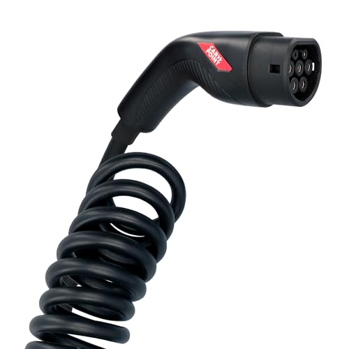 Carpoint Elektrofahrzeug Spiral Ladekabel Typ2>2 16A 1ph 6 M