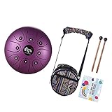 Btuty Steel Pan 5,5 Zoll 8-Ton Tongue Drum C Key Percussion Instrument Handpan Drum mit Drum Mallets Tragetasche