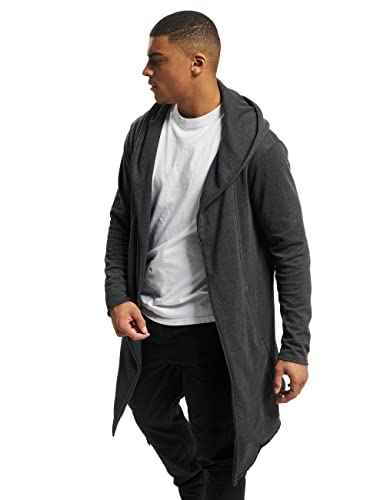 Urban Classics TB1389 Herren Strickjacke Long Hooded Open Edge Cardigan, Gr. X-Large, Grau (charcoal 91)