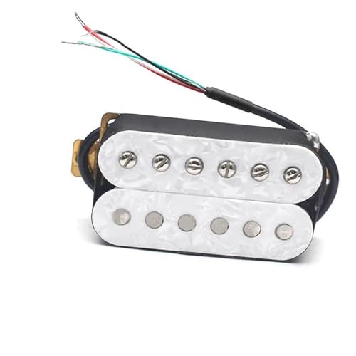 Gitarren-Tonabnehmer Weißer E-Gitarren-Humbucker, Verstellbar, Doppelspule Für 6-saitige E-Gitarre, Coil-Split-Pickup N7.5K/B15K (Color : Bridge Pickup)