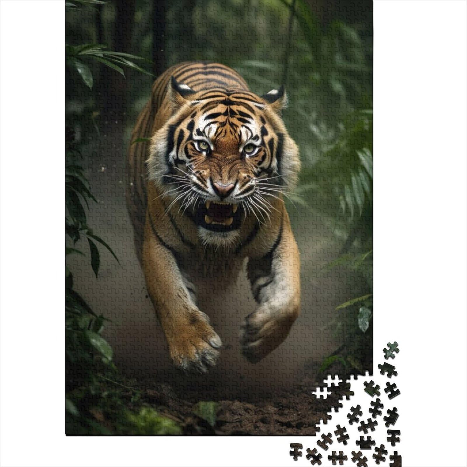 Wilderness King Puzzle für Erwachsene, 500-teiliges Holzpuzzle für Erwachsene und Teenager, ganze Familie und die (Größe: 52 x 38 cm)