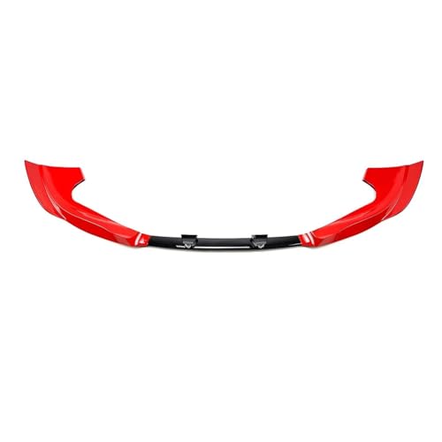 Splitter Auto Frontstoßstange Lippe Glänzend Schwarz Carbon Fiber Style Body Kit Für Jeep Für Grand Für Cherokee SRT8 2012-2016 Für SRT Splitter Spoiler Frontlippe(Red Black)