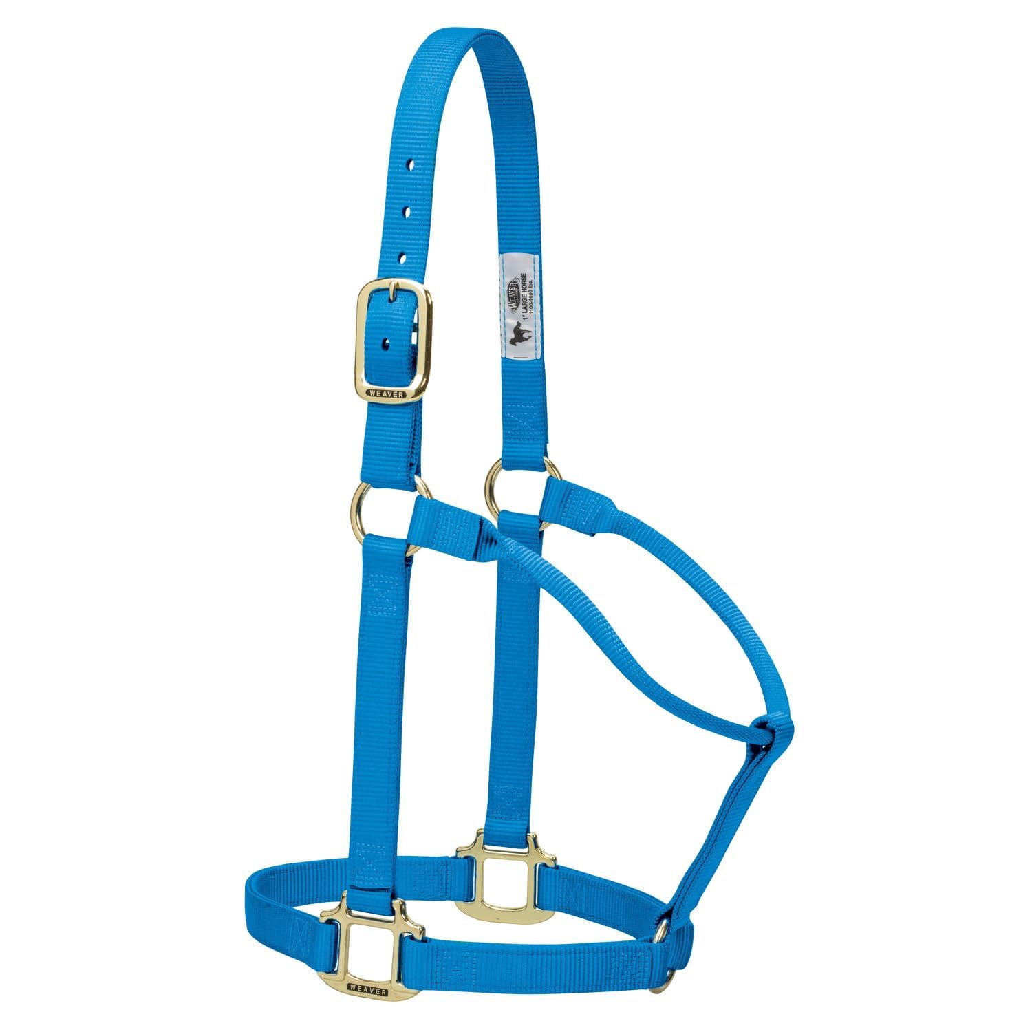 Weaver verstellbares Halfter für Kinn und Hals, Leder, n/a, Hurricane blau, Yearling Horse