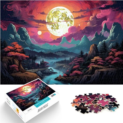 Puzzles für Fantasielandschaften, Puzzles 1000 Teile für Erwachsene, Holzpuzzles, Familienspiel zum Stressabbau, schwieriges Herausforderungspuzzle, 1000 Teile (50 x 75 cm)