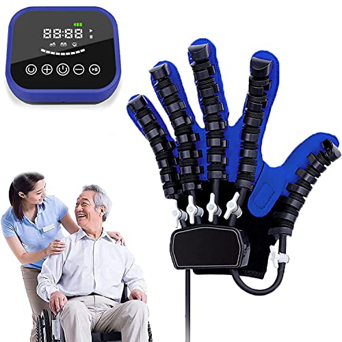 Finger Rehabilitationstrainer Roboter Handschuhe mit Einzel Fingertraining und Spiegelmodus, Fingertrainer zur Wiederherstellung der Handfunktion für Patienten mit Schlaganfall-Hemiplegie,Left,L