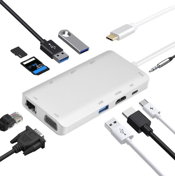 Helos Premium - Dockingstation - USB-C 3.1 - VGA, HDMI - GigE