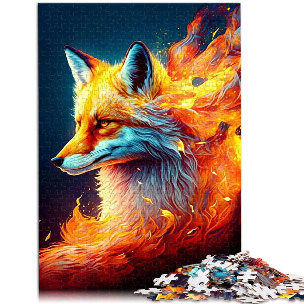 Puzzle zum Verschenken, Fantasy-Fuchs, 1000 Teile, Puzzle für Erwachsene, Holzpuzzle, jedes Teil ist einzigartig – anspruchsvolles, unterhaltsames Familienspiel, 1000 Teile (50 x 75 cm)