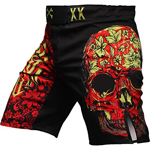 Hardcore Training Skull Folk Fight Shorts Kurze Hose Herren MMA BJJ Grappling Fitness Boxen No Gi Kampfsport