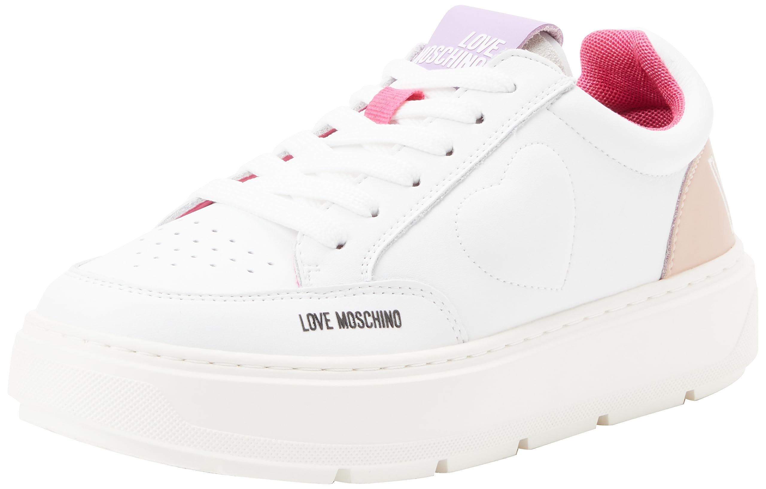 Love Moschino Damen Sneaker, Bianco, 37 EU