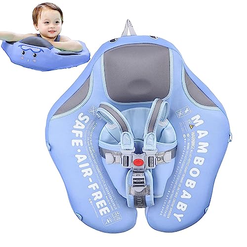 UKALOU Baby Schwimmkörper, Nicht aufblasbarer, Solider Mambobaby Schwimmkörper für 3–24 Monate, Baby Schwimmring mit Sonnenschutz, Kleinkind Schwimmkörper, Baby Wasserkörper für Outdoor, Reisen