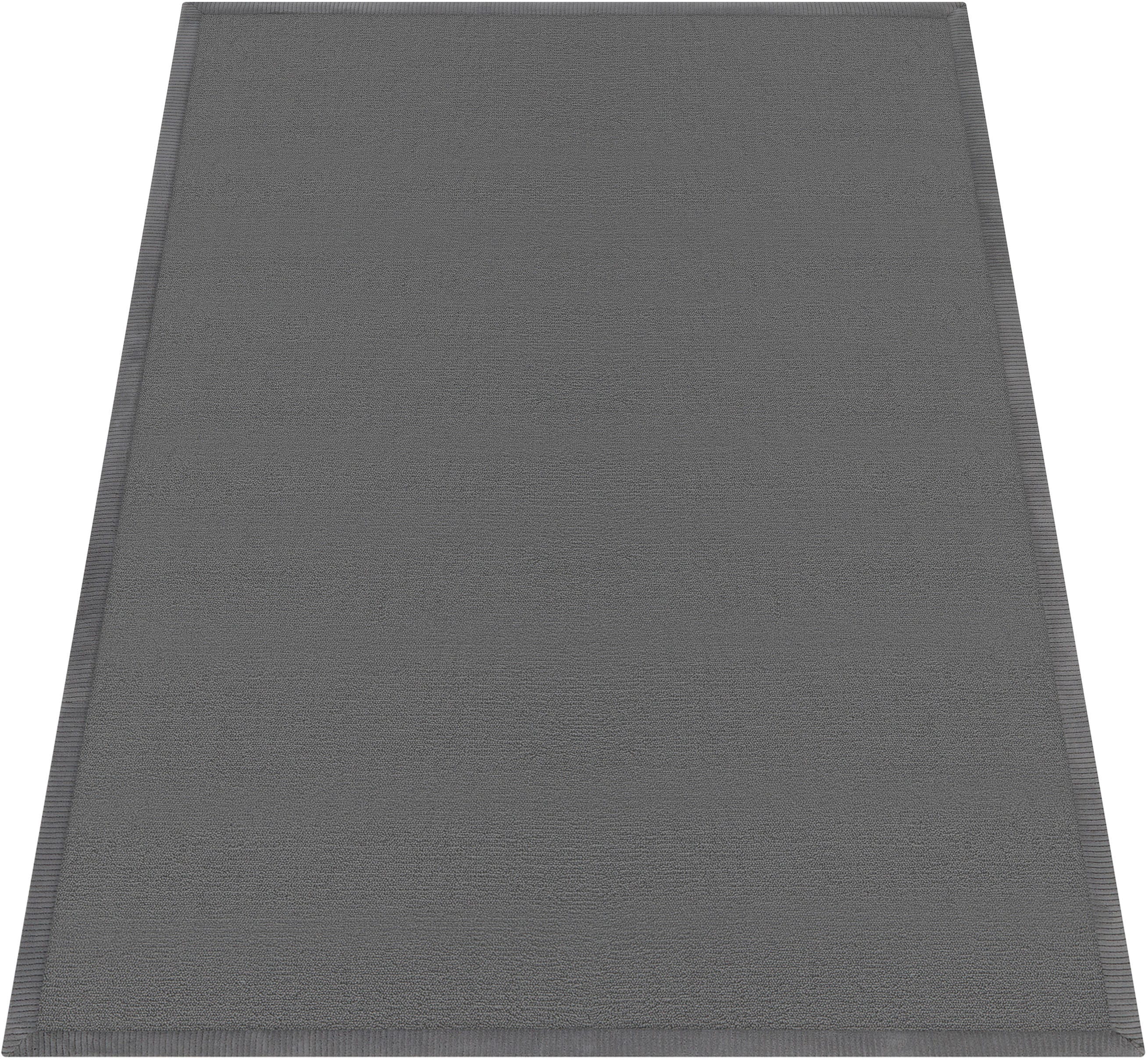 Paco Home Teppich "Tatami 475", rechteckig, Kurzflor, Uni-Farben, mit Memory Foam, waschbar