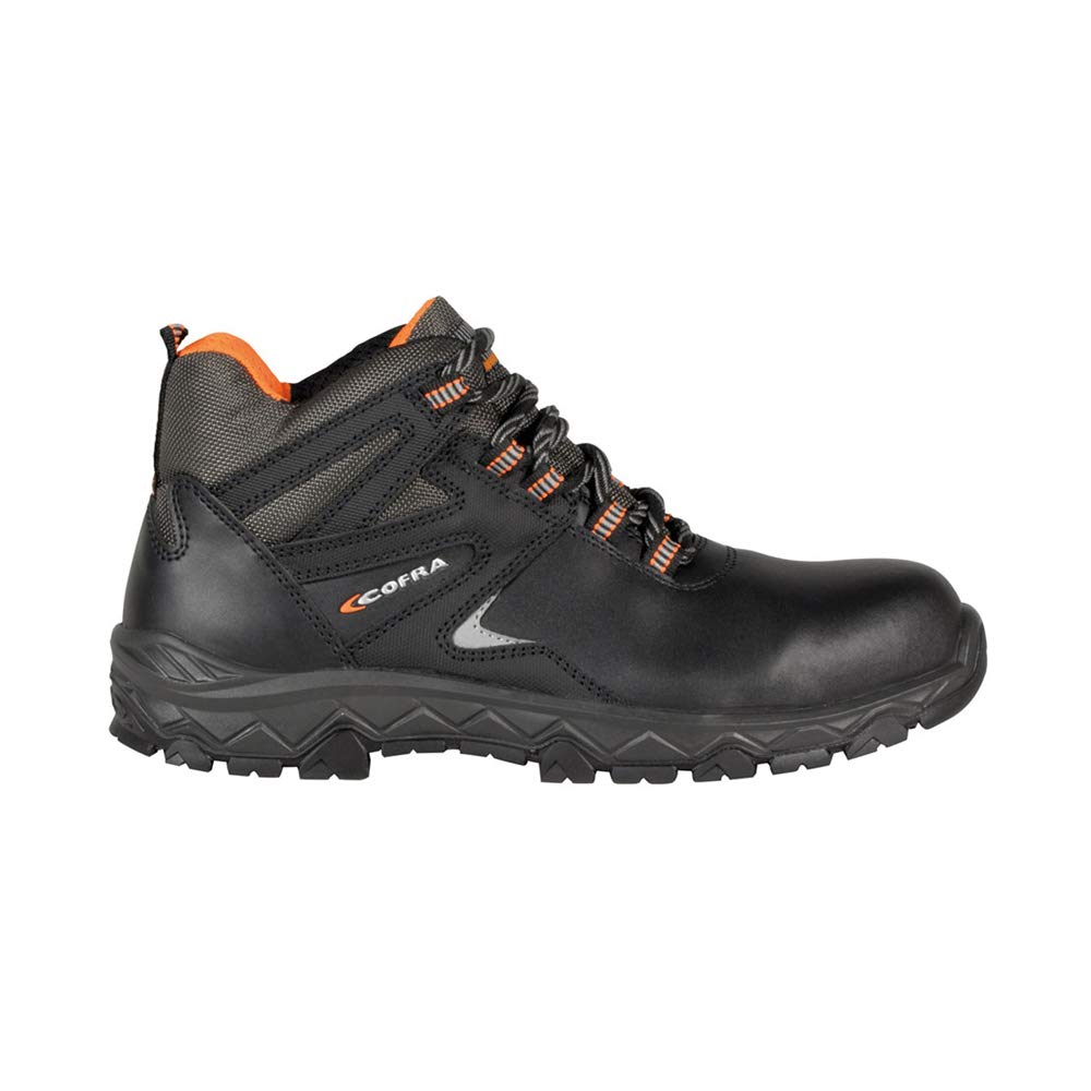 COFRA TN210-000.W40 ASCENT S3 SRC Sicherheitsstiefel, Schwarz/Orange Fluoreszierend, Größe 40