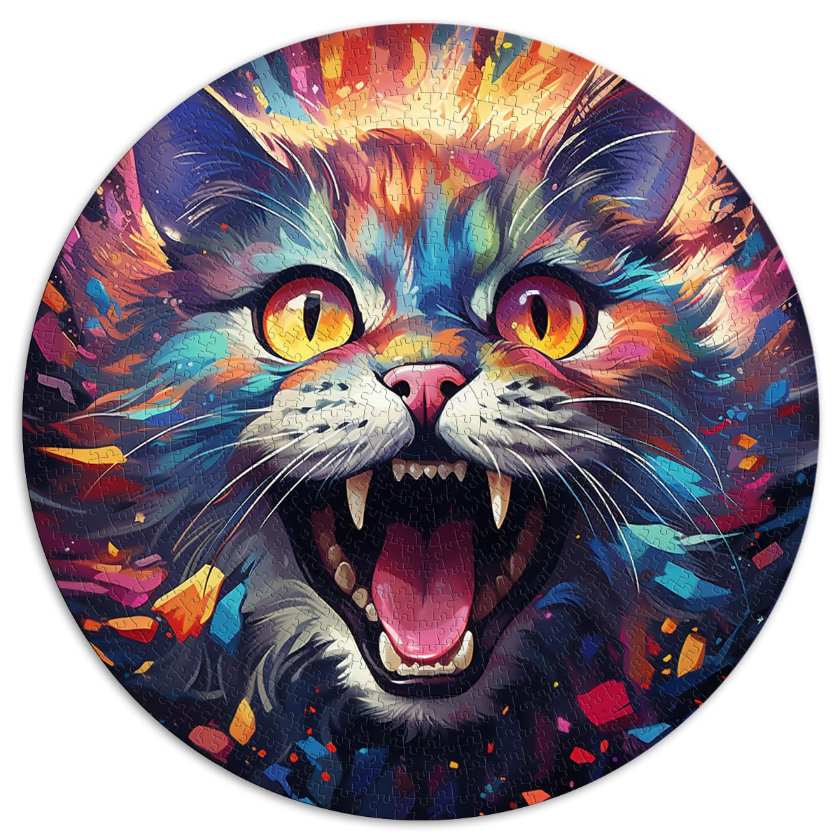 Puzzles für Puzzle Cosmic Cat Adventure 1000 Stück Puzzles 26,5x26,5 Zoll Lustiges Geschenk ganze Familie und die