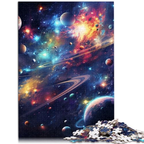 Puzzle, buntes Universum und das Puzzle 1000 Teile für Erwachsene, schwieriges Holzpuzzle für Frauen und Männer, 1000 Teile (50 x 75 cm)