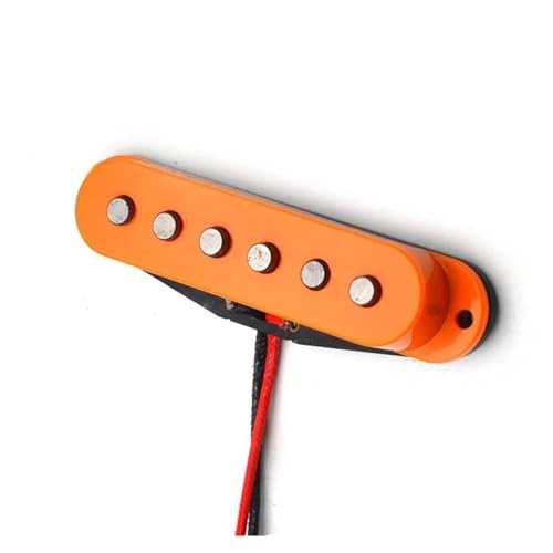 Orangefarbener Single-Coil-Faserspulen-Tonabnehmer für E-Gitarre, schwarzer Faserspulen-Tonabnehmer Single-Coil-Tonabnehmer (Color : Neck)