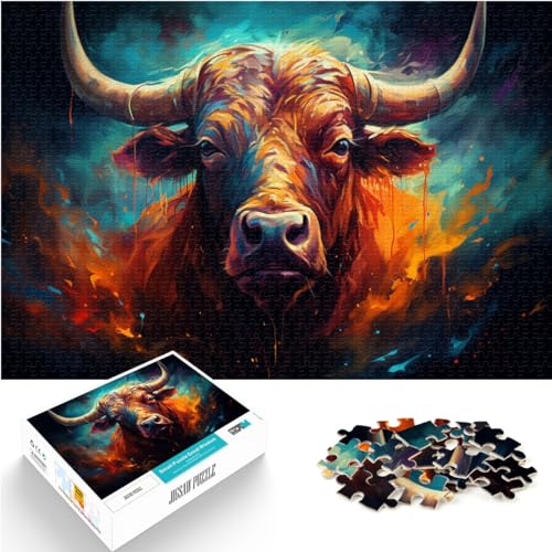 Puzzle für Buffalo, 1000-teiliges Holzpuzzle für Erwachsene, lustige Aktivitäten zu Hause, Geburtstagsgeschenk, Reisegeschenke, 1000 Teile (50 x 75 cm)