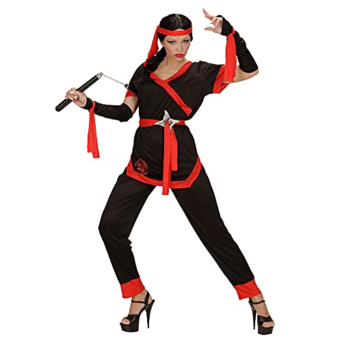 "NINJA GIRL" (coat, pants, belt, fingerless gloves, ties, headband) - (M)