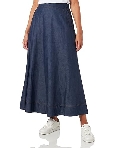 Love Moschino Women's with Brand Flag Label Long Skirt, Blue, 48