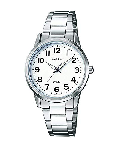 Casio Damen Uhr Analog Quarz mit Edelstahlarmband LTP-1303PD-7BVEF