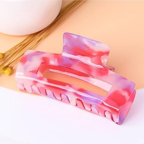 Haarklemmen, Clip-Haarspangen, Krallen-Clips, Haarspangen, Haarspangen for Frauen, Haarspangen for Frauen, große quadratische Leoparden-Haarspange, Haarklammer, Haar-Accessoires, Krabben-Haarnadel (1