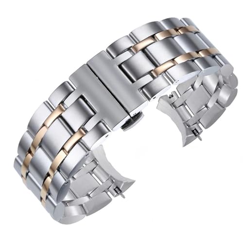 NEYENS Uhrenarmband für Tissot T035, T035407, T035439, Luxus-Armbänder, Klappschnalle, Edelstahl, Ersatzzubehör, Teile, 18 mm, Achat