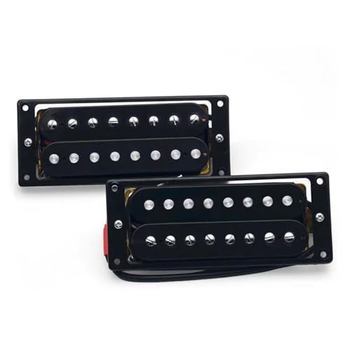 Dual Coil 8 Saiten E-Gitarre Humbucker Pickups Hals- Und Steg-Pickup Schwarz e gitarren tonabnehmer (Color : 1Set with frame)