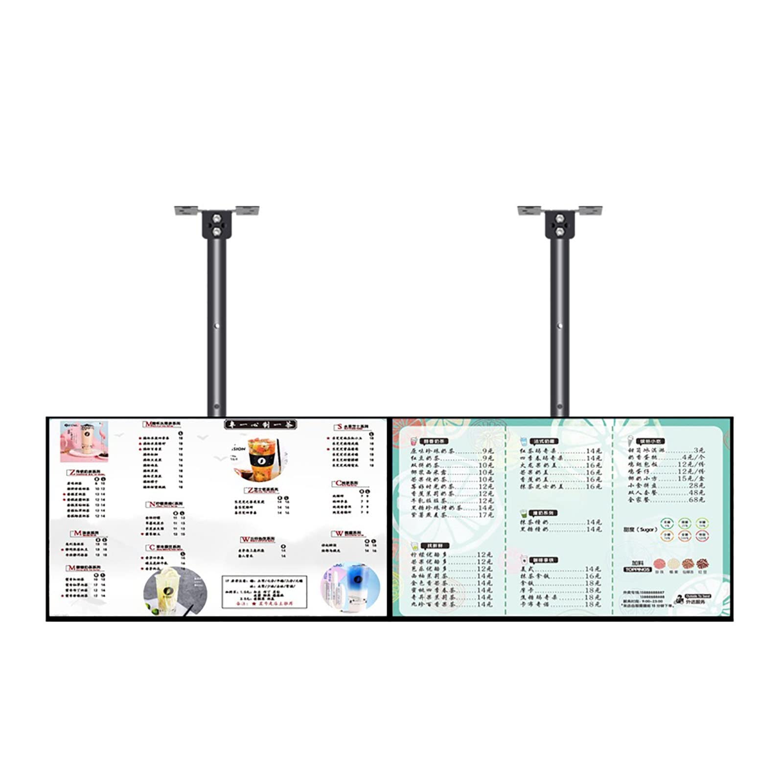 Universeller TV-Ständer, höhenverstellbar, neig- und schwenkbar, TV-Wandhalterung, passend für 81,3 - 109,3 cm große LCD-LED-Fernseher, hält zwei (2) Bildschirme