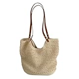 Bucket Bag Essential Baumwollseil Schulterhandtasche Strandtaschen Urlaub Geräumigen Fächern